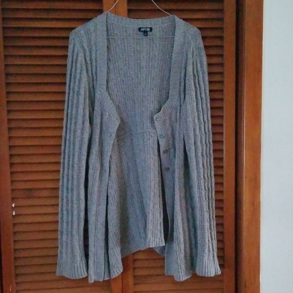 Gray cardigan